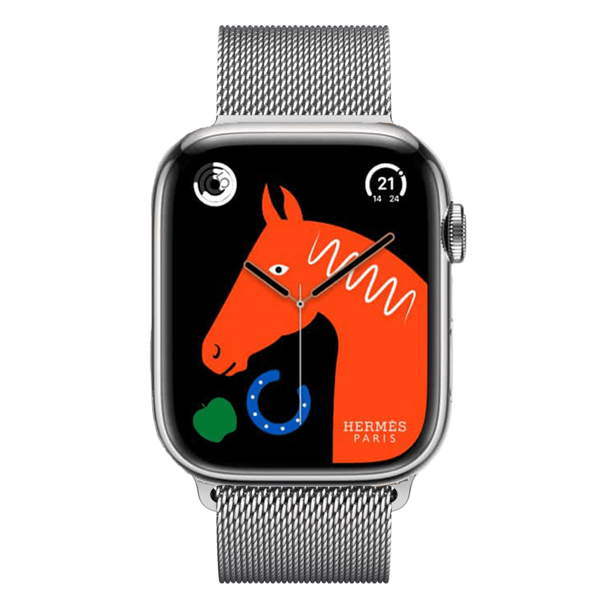 Apple Watch Series 8 41mm HERMES Zilver Stainless Steel Milanese band
