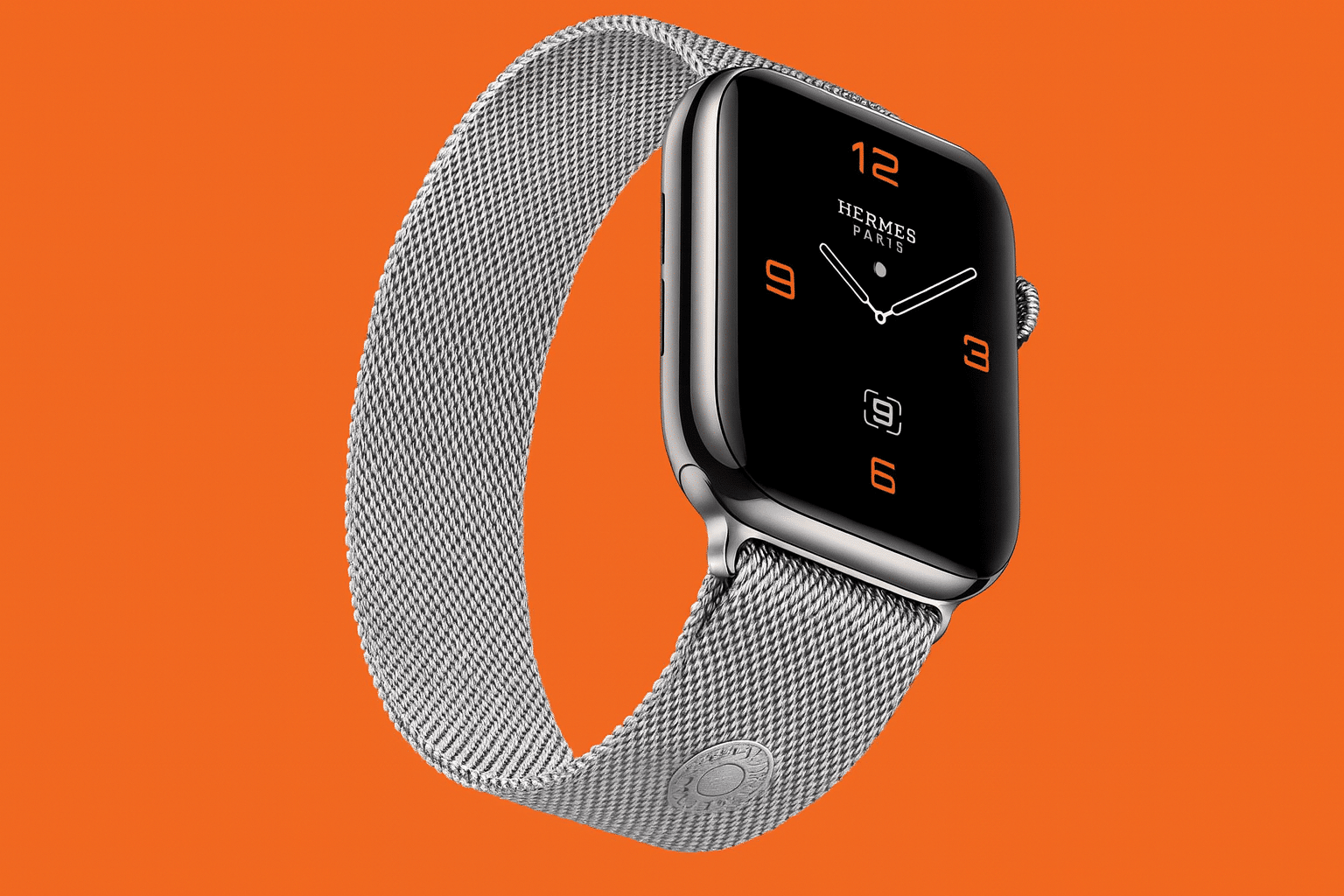 Apple Watch Series 5 40mm HERMES Stainless Steel Milanese band zilver